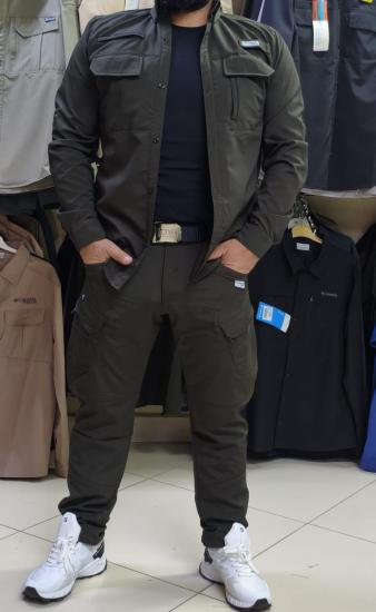 columbia taktikal kargocep outdoor gömlek pantolon kemer tişört takım