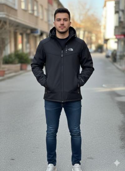 the nort face Taktikal Outdoor Cargocep Kargocep Softjel İçipolarlı Sıvı ve Rüzgar Geçirmez Kışlık Mont