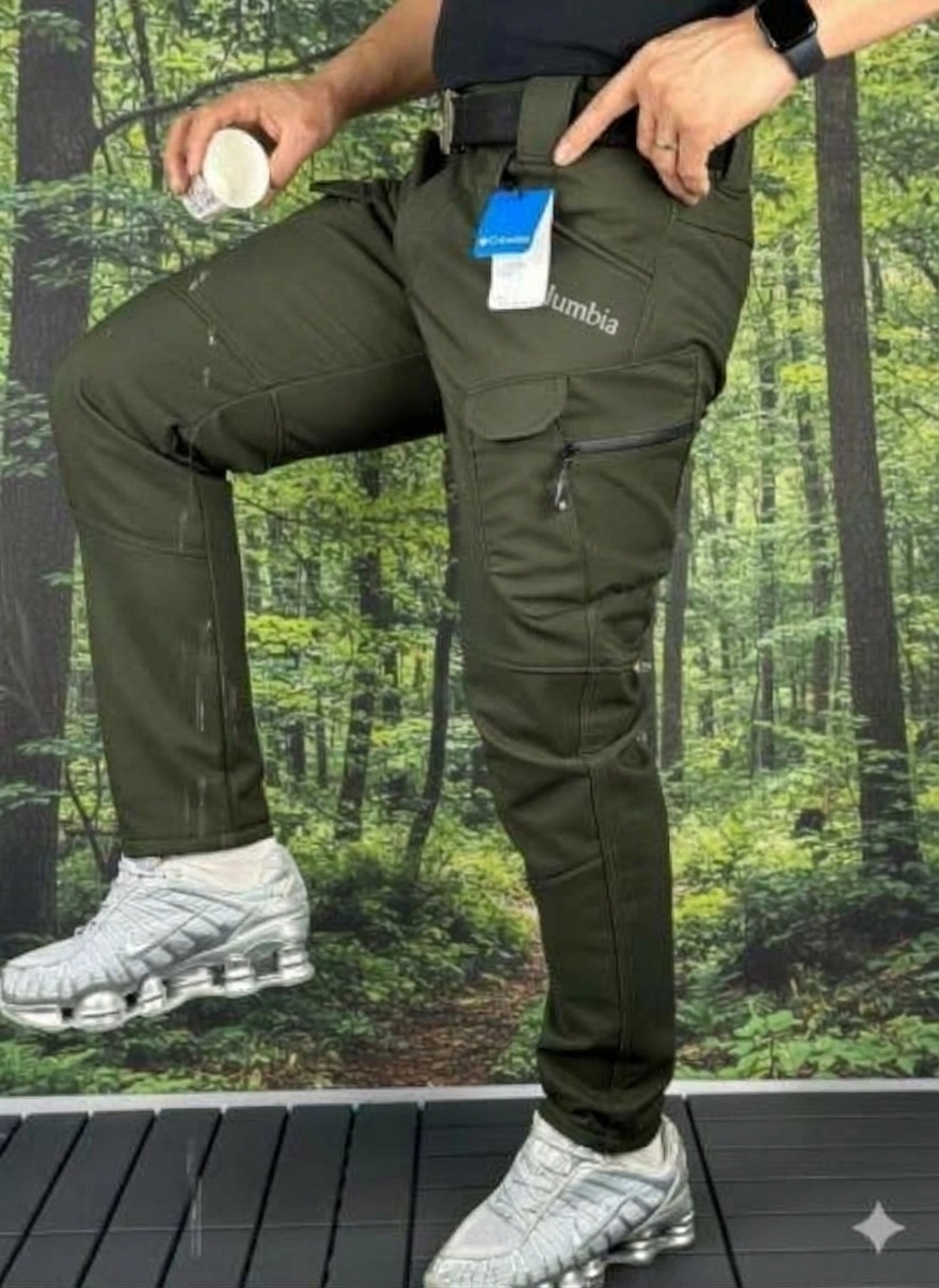 LUMBIA TAKTİK OUTDOOR CARGO CEPLİ İÇİ  POLARLI SOFTSHELL KIŞLK PANTOLON - SU VE RÜZGAR GEÇİRMEZ HAKİ