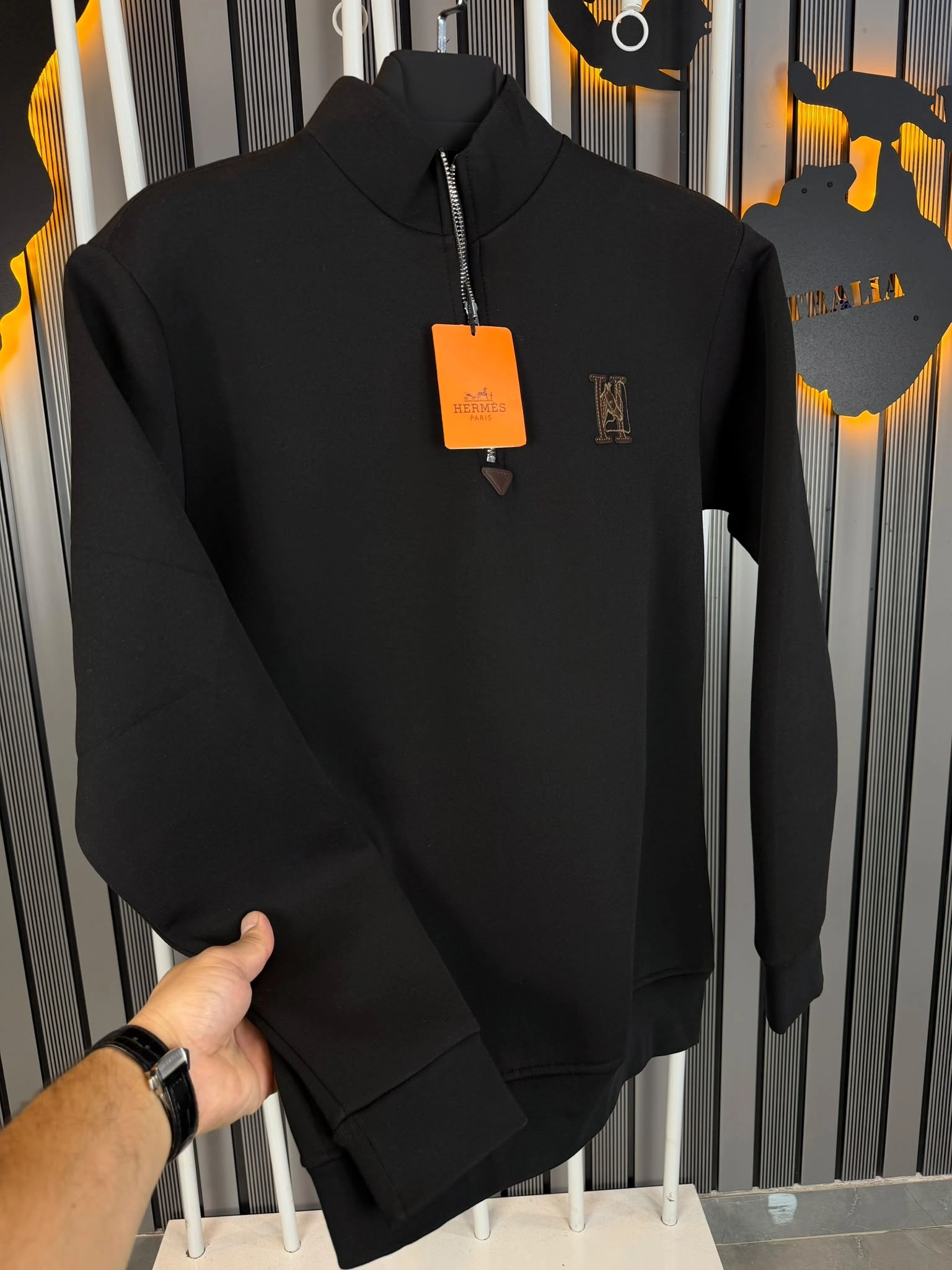 ZEGNA POLO YAKA YARIM FERMUARLI POLO YAKA SWEAT